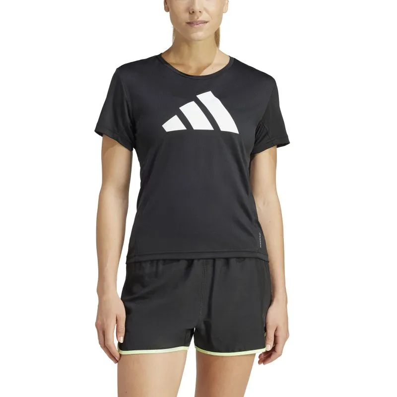 Adidas Womens Run It Tee ReinforcedShoulderPanels Stretchable Collar Band