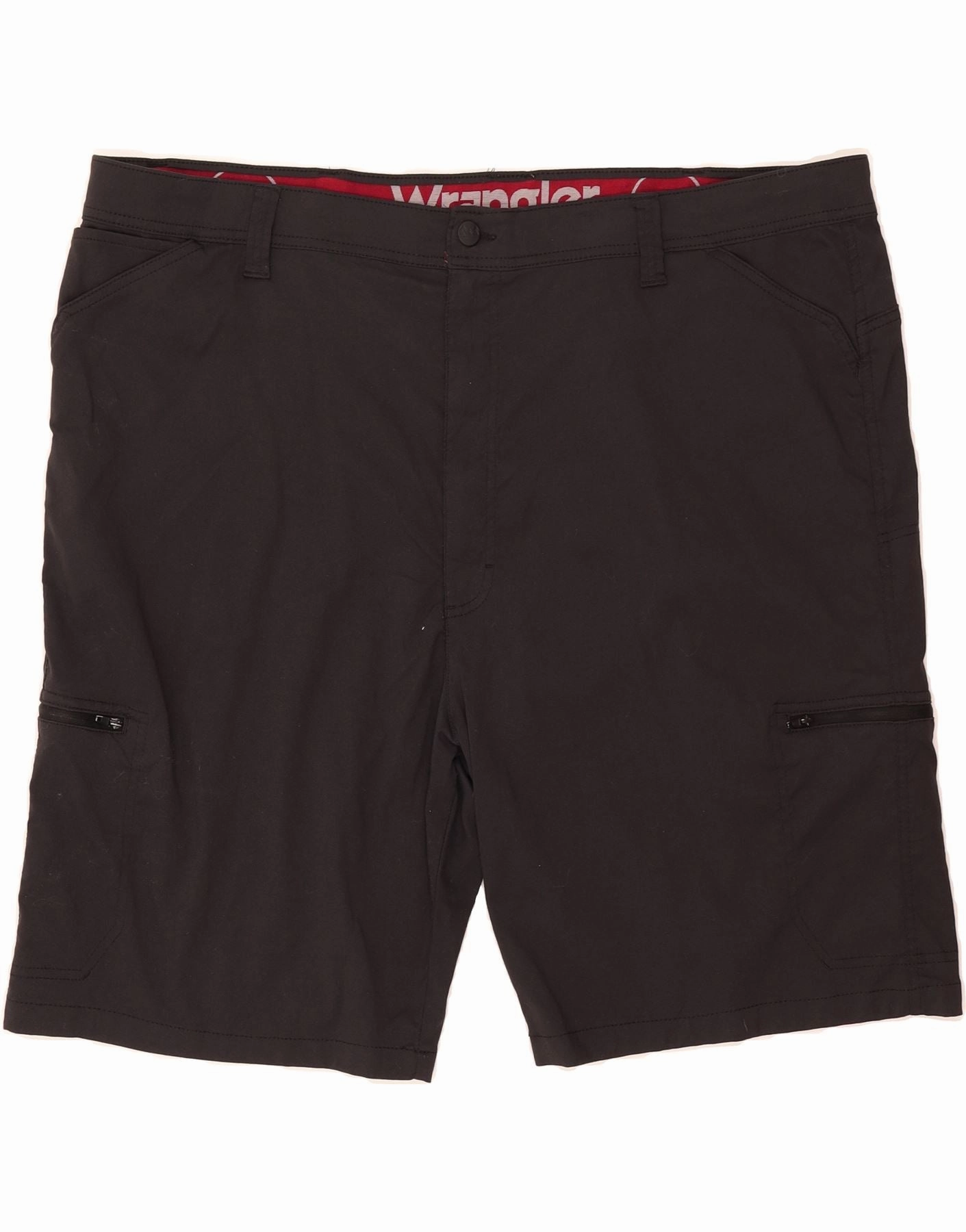 Sporty Look Trendy Fashion WRANGLER Mens Cargo Shorts W48 4XL Black Nylon