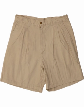 EDDIE BAUER Mens Pegged Chino Shorts W36 Large Beige Cotton printed shorts Organic Cotton