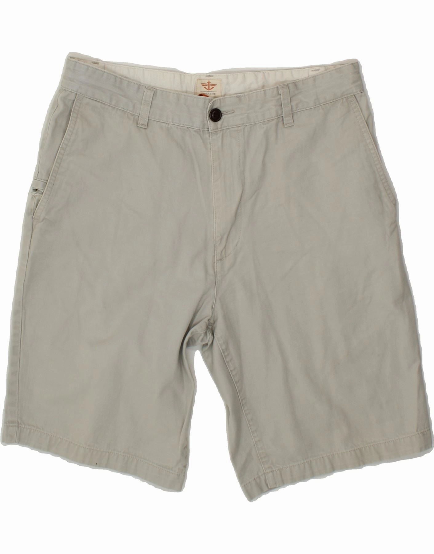 DOCKERS Mens Cargo Shorts W33 Medium Off White Cotton Relaxed Look Seamless construction
