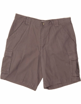 COLUMBIA Mens Cargo Shorts W38 XL Grey Cotton Value for Money embroidery details
