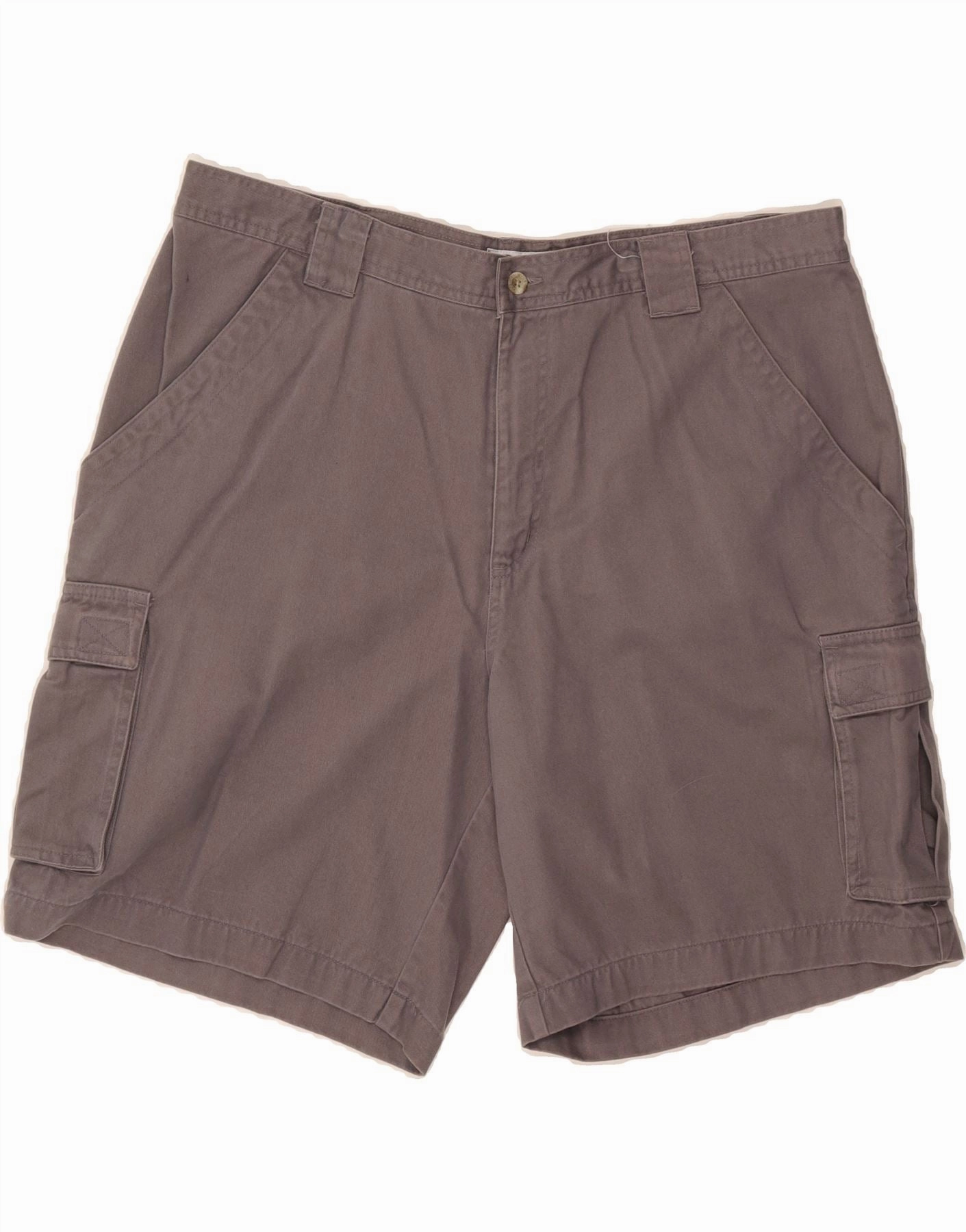 COLUMBIA Mens Cargo Shorts W38 XL Grey Cotton Value for Money embroidery details
