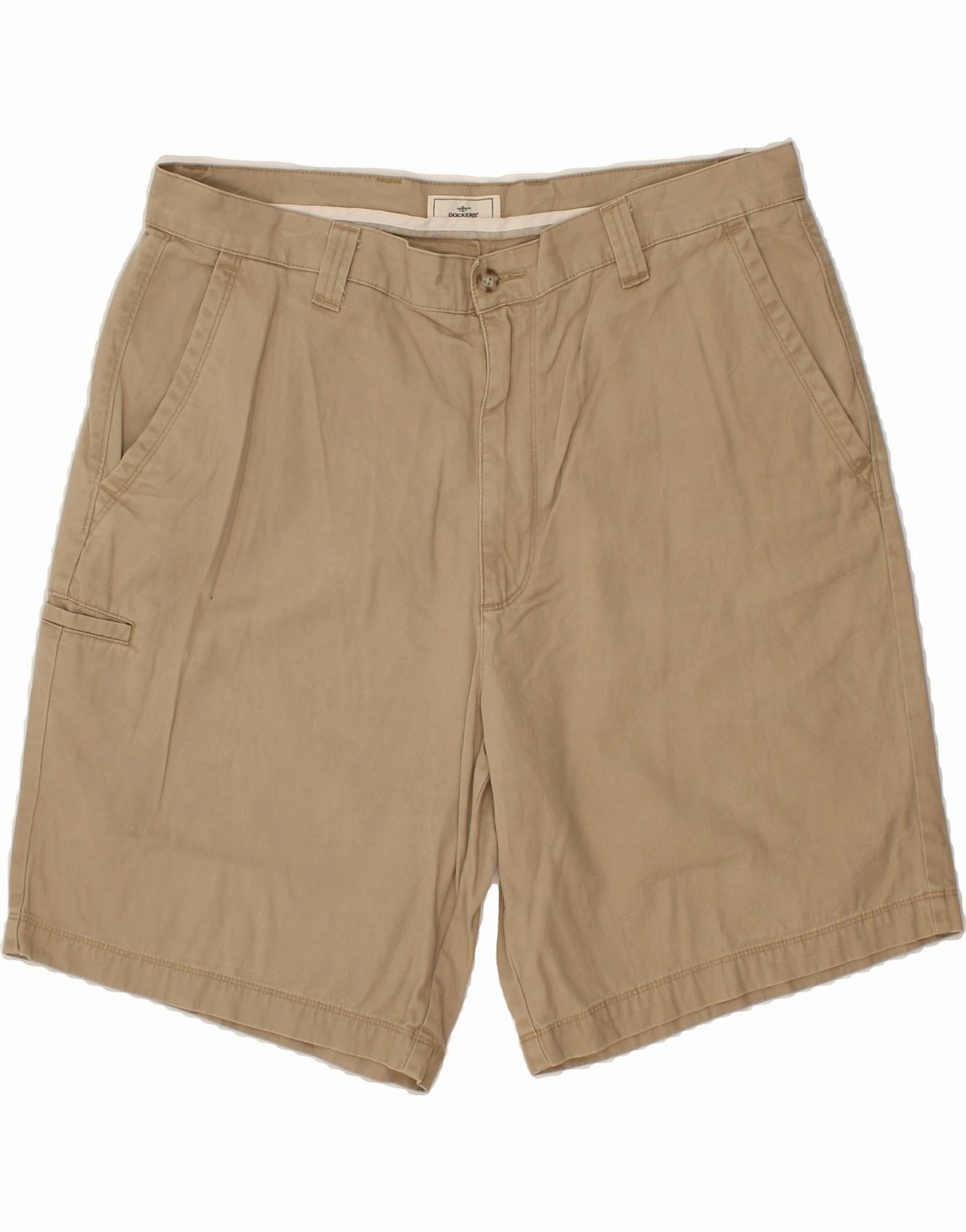 DOCKERS Mens Cargo Shorts W38 XL Beige Cotton Travel Shorts