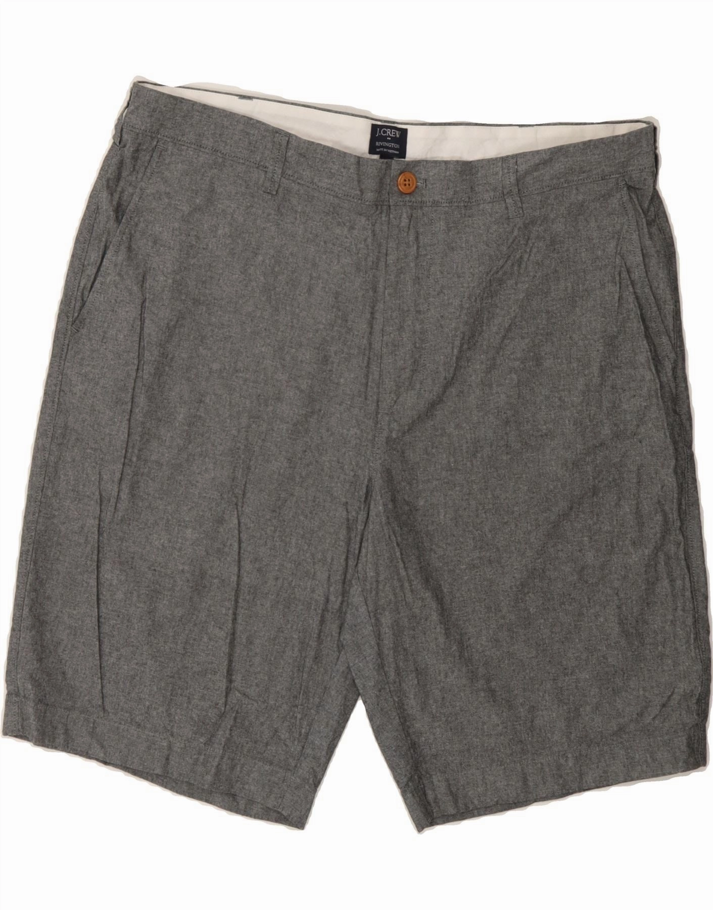 Fit Flex J. CREW Mens Rivington Chino Shorts W38 XL Grey Cotton