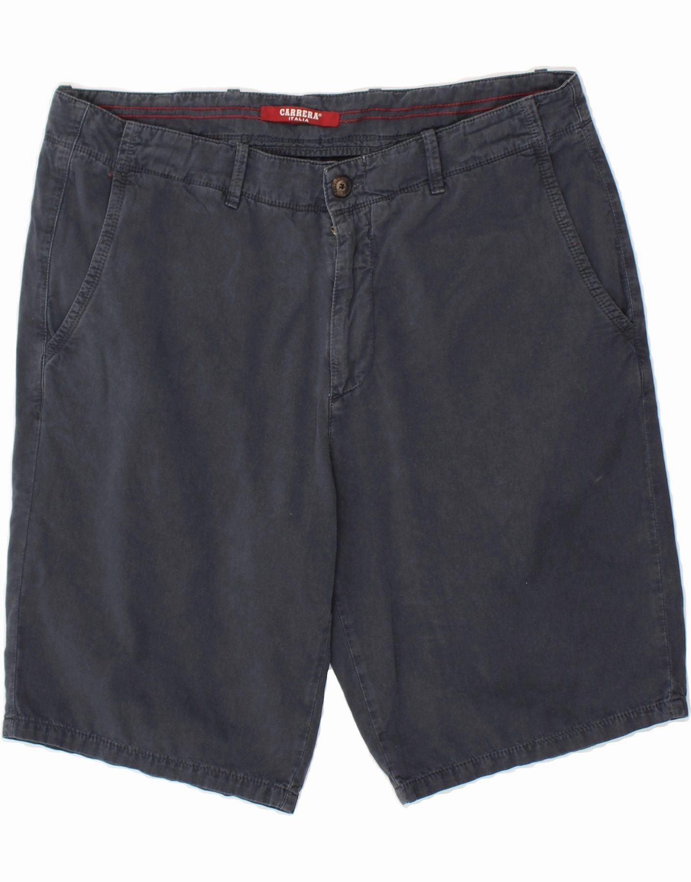 CARRERA Mens Chino Shorts IT 52 XL W34  Navy Blue Cotton City Look Chafe Resistant Edges