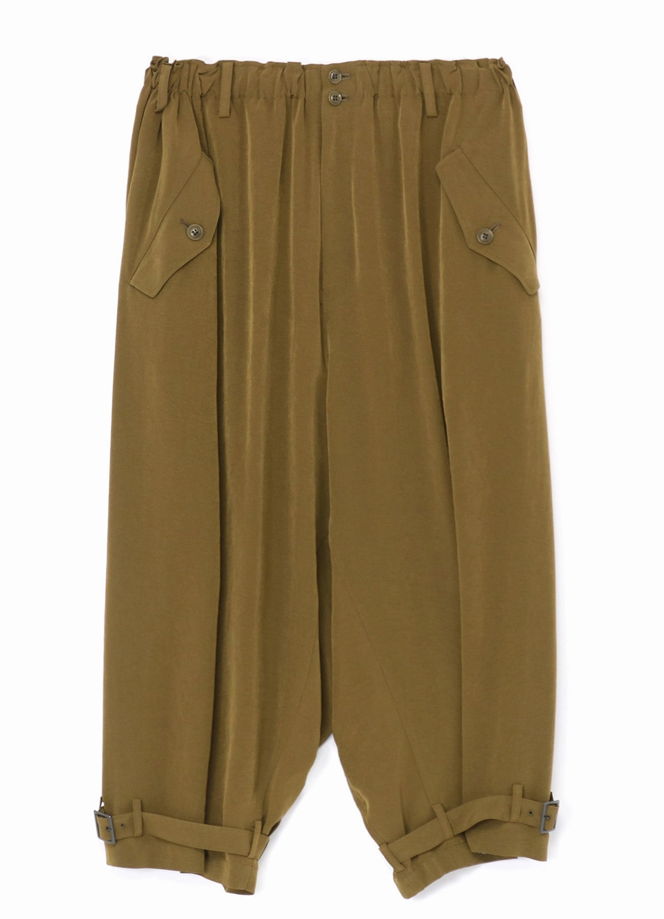 hypoallergenic material GATHERED HEM-BELTED PANTS