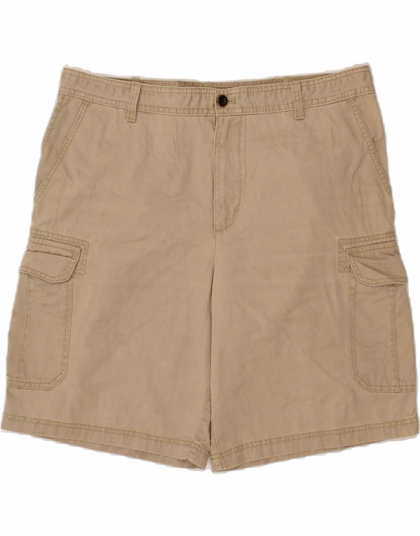 Hypoallergenic fabric Street Layers IZOD Mens Cargo Shorts W38 XL Beige Cotton