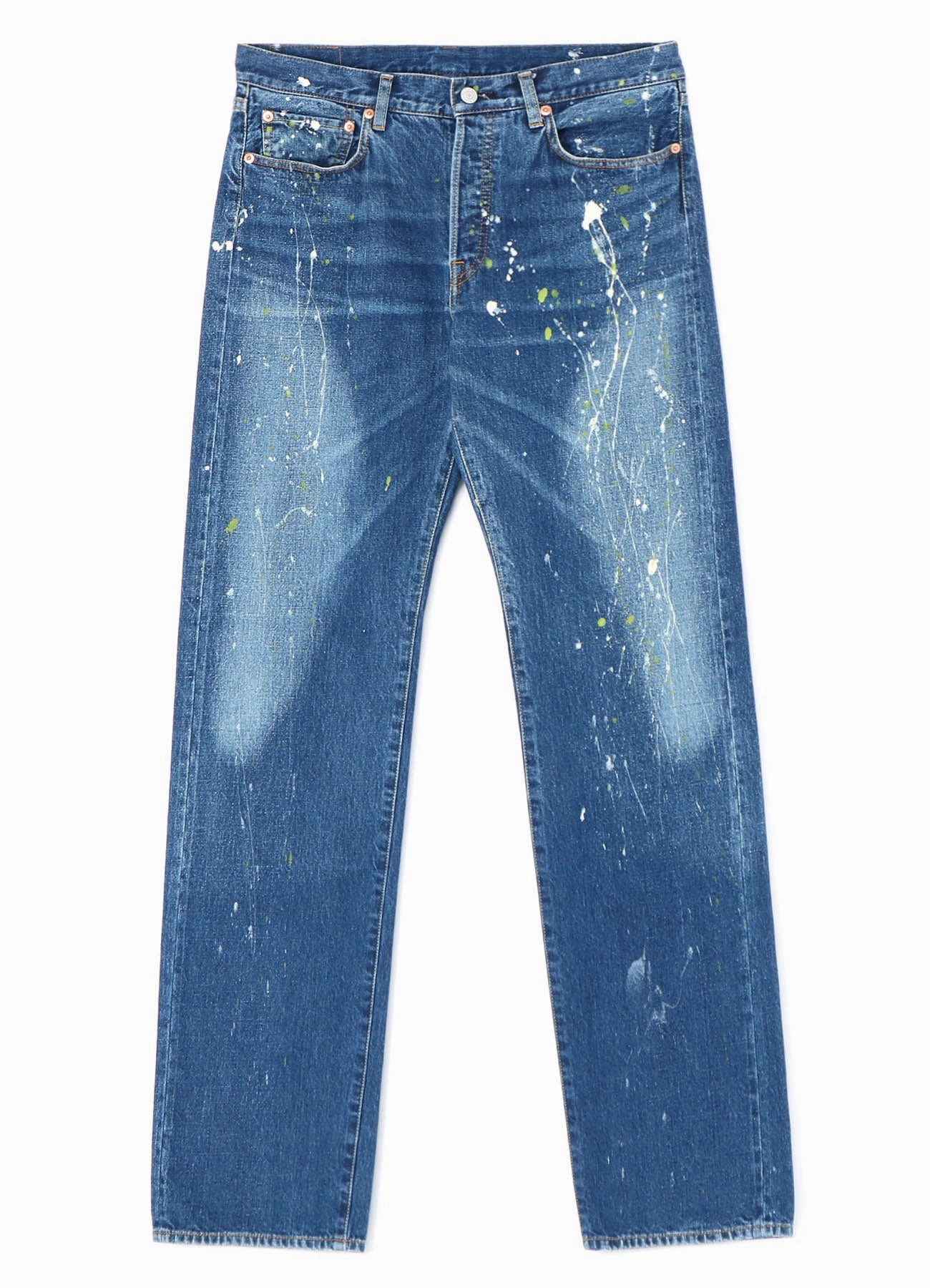 12oz DENIM PAINT SPLATTERED JEANS Fit For Movement