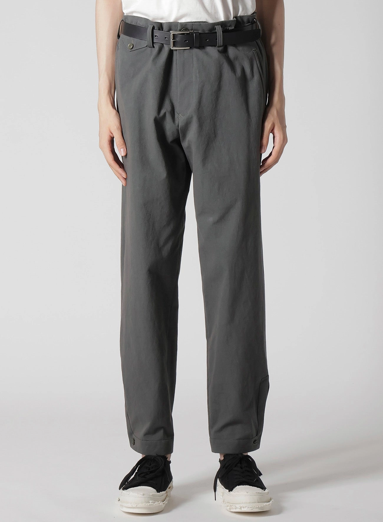 C/ POPLIN PANELED HEM PANTS Soft Brushed Lining