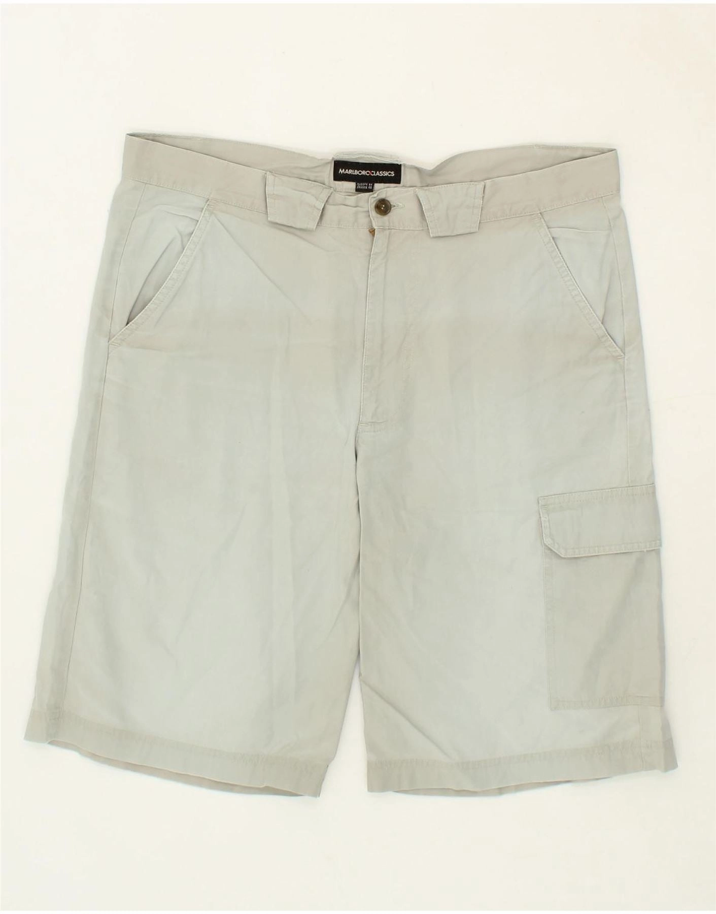 Easy Layer Everyday Fit MARLBORO CLASSICS Mens Cargo Shorts W36 Large Grey