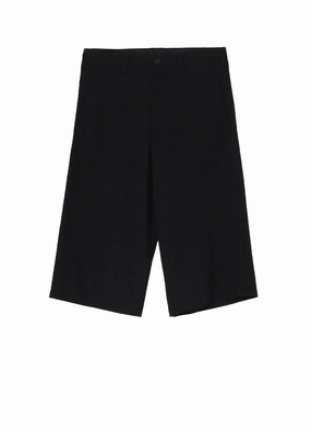 WOOL GABARDINE PIPING POCKET PANTS Plaid detail Layered Panel Design