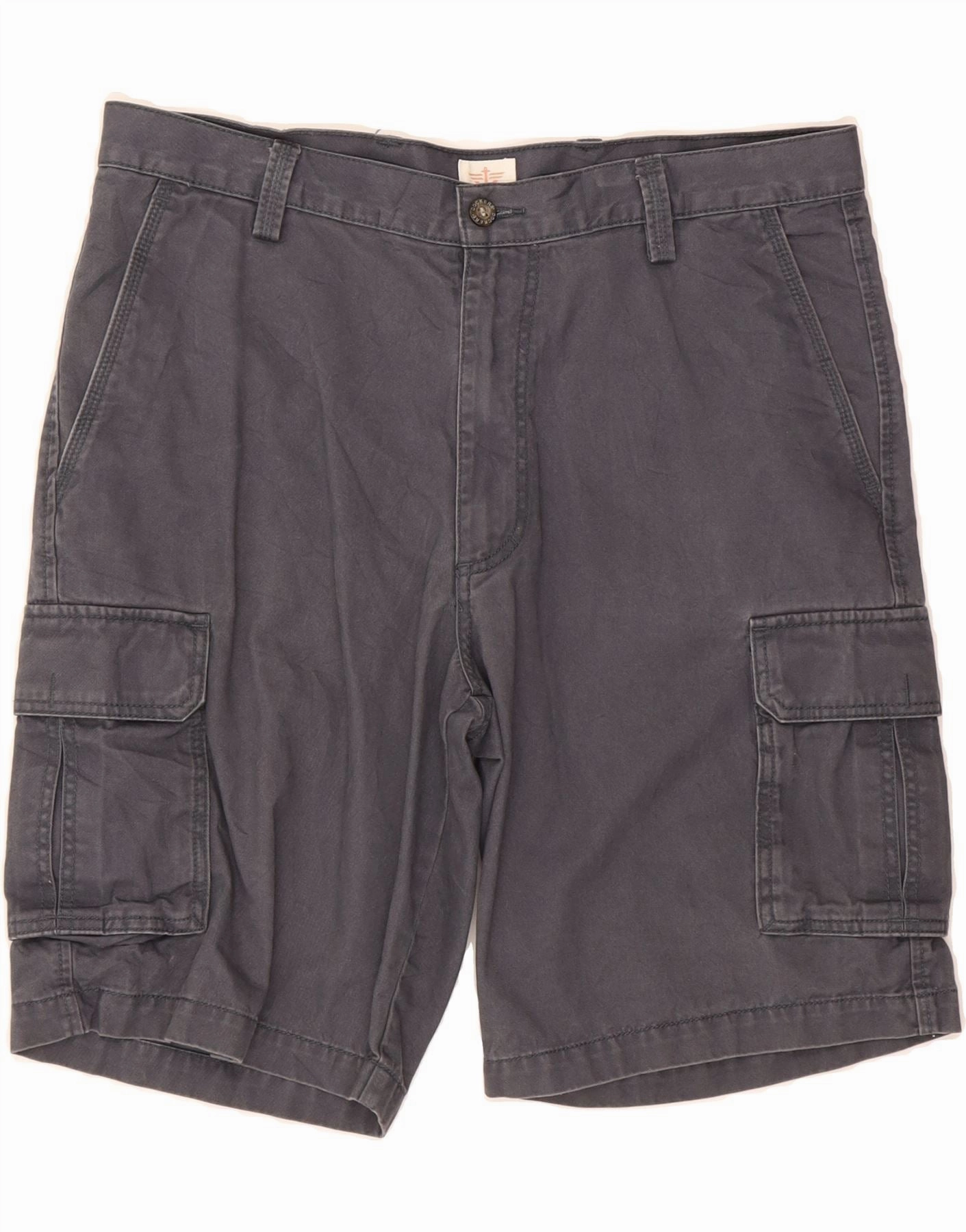 DOCKERS Mens Cargo Shorts W36 Large  Grey Cotton Quick Access Zip Pockets