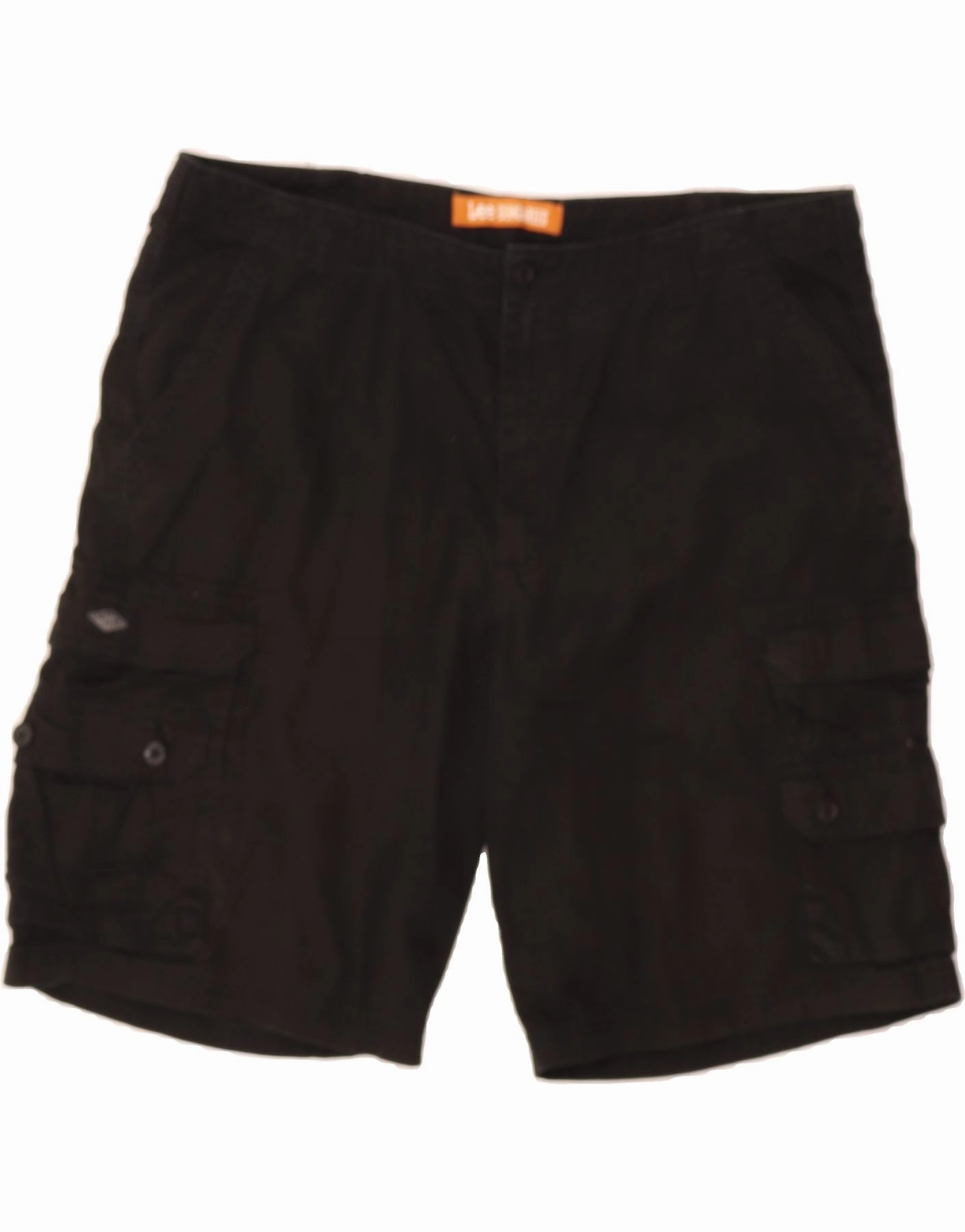 LEE Mens Dungarees Cargo Shorts W42 2XL Black Cotton All Day Comfort