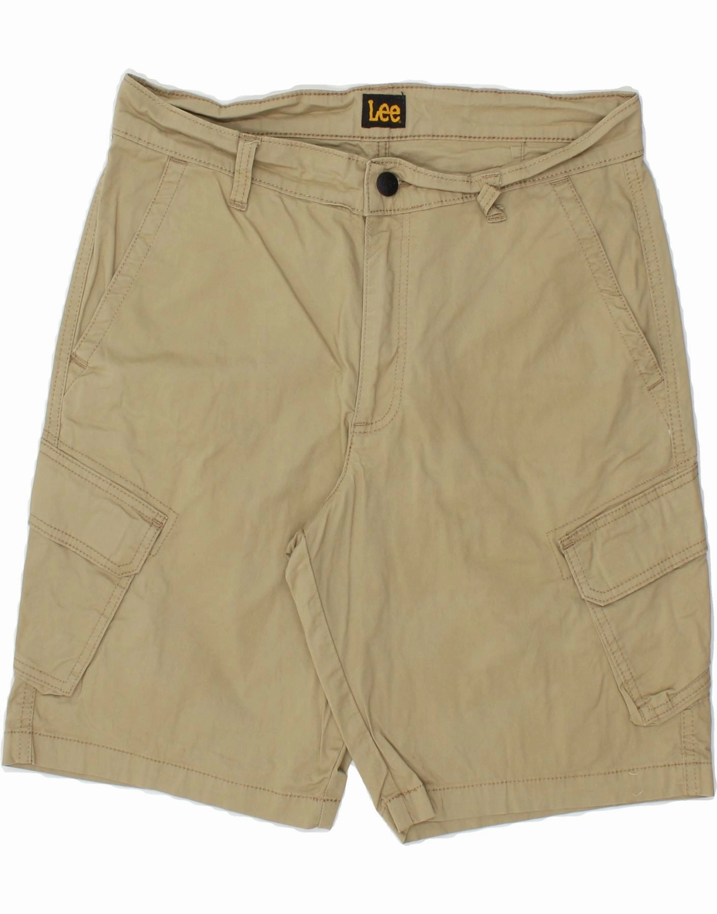 LEE Mens Cargo Shorts W32 Medium Beige Cotton Light Motion
