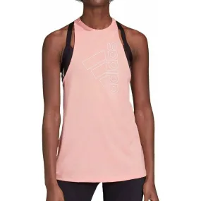 adidas Badge Of Sport Womens Training Vest Tank Top - Pink Quality Layer Quick-Drying Shirt