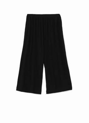 LYOCELL STRETCH RIB JERSEY 4/5 LENGTH WIDE PANTS Anti Chafe Lining