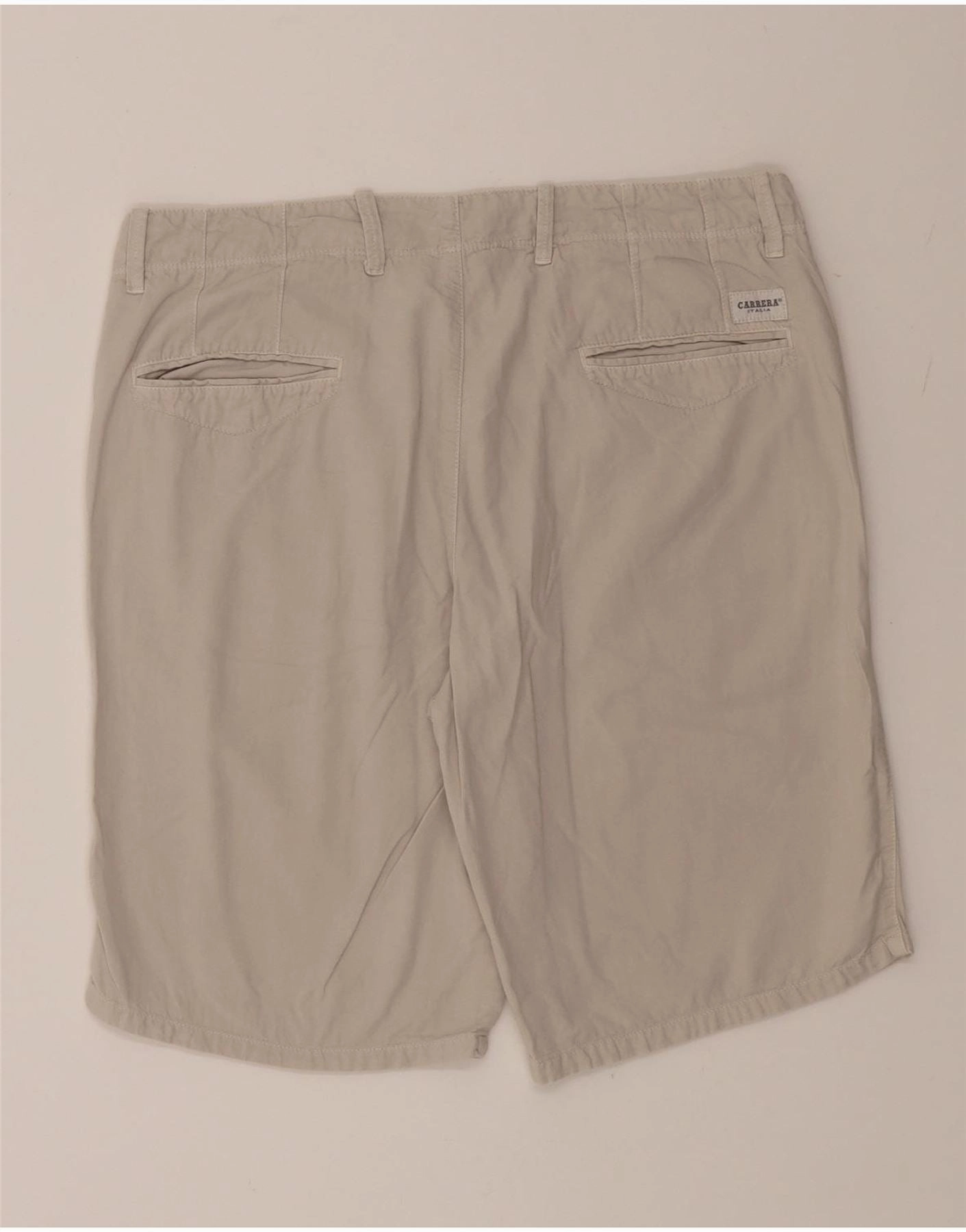 CARRERA Mens Chino Shorts IT 50 Large W34  Beige Cotton beach shorts