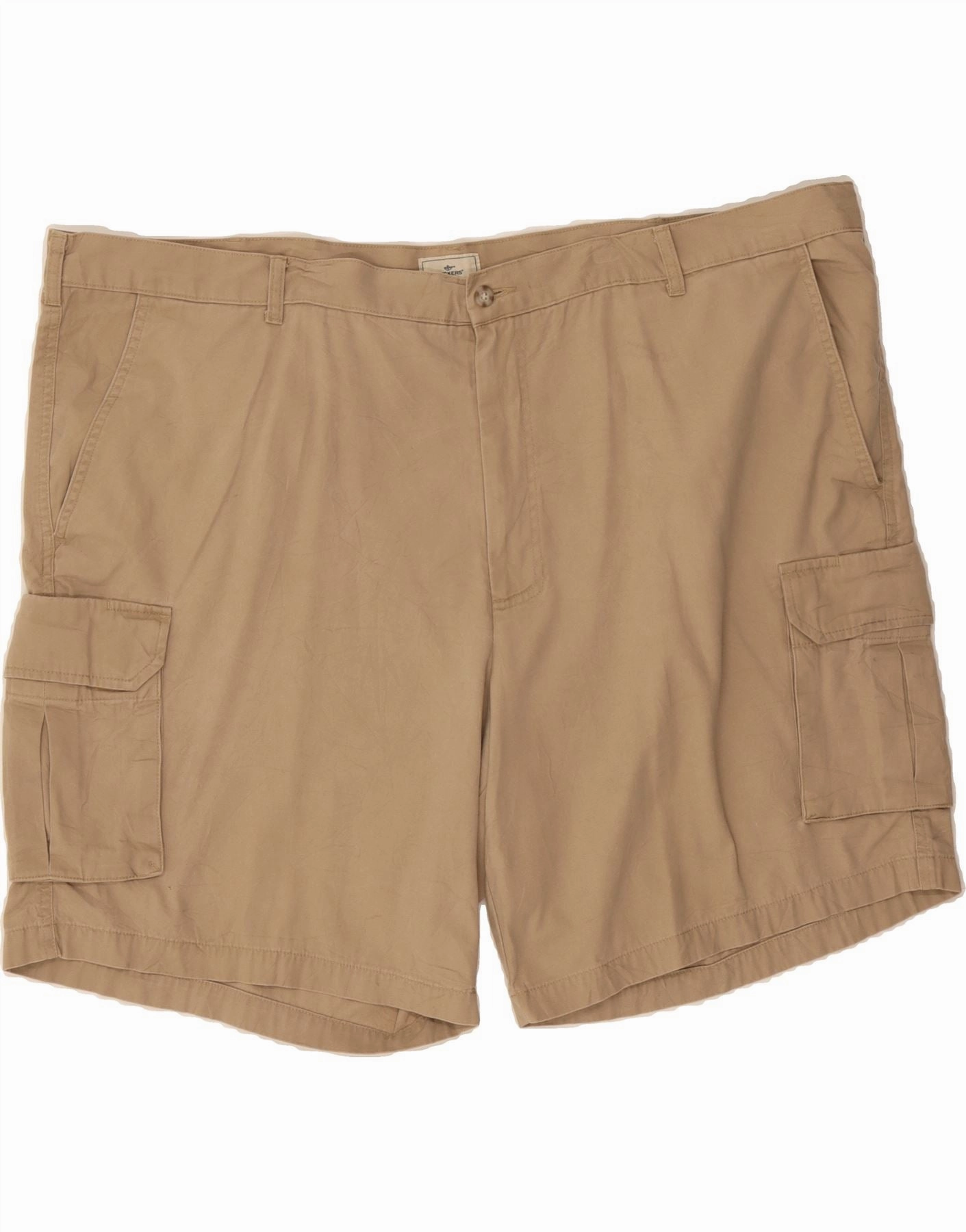 DOCKERS Mens Relaxed Fit Cargo Shorts W50 3XL Beige Cotton Snag Free Material