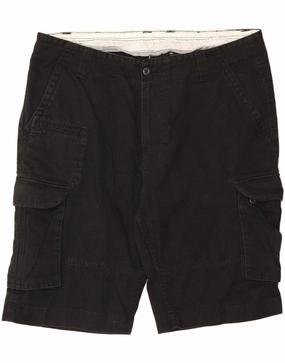 SNEAKER FREAK  Mens Cargo Shorts 2XL W40  Black Cotton t shirt Airflow Design