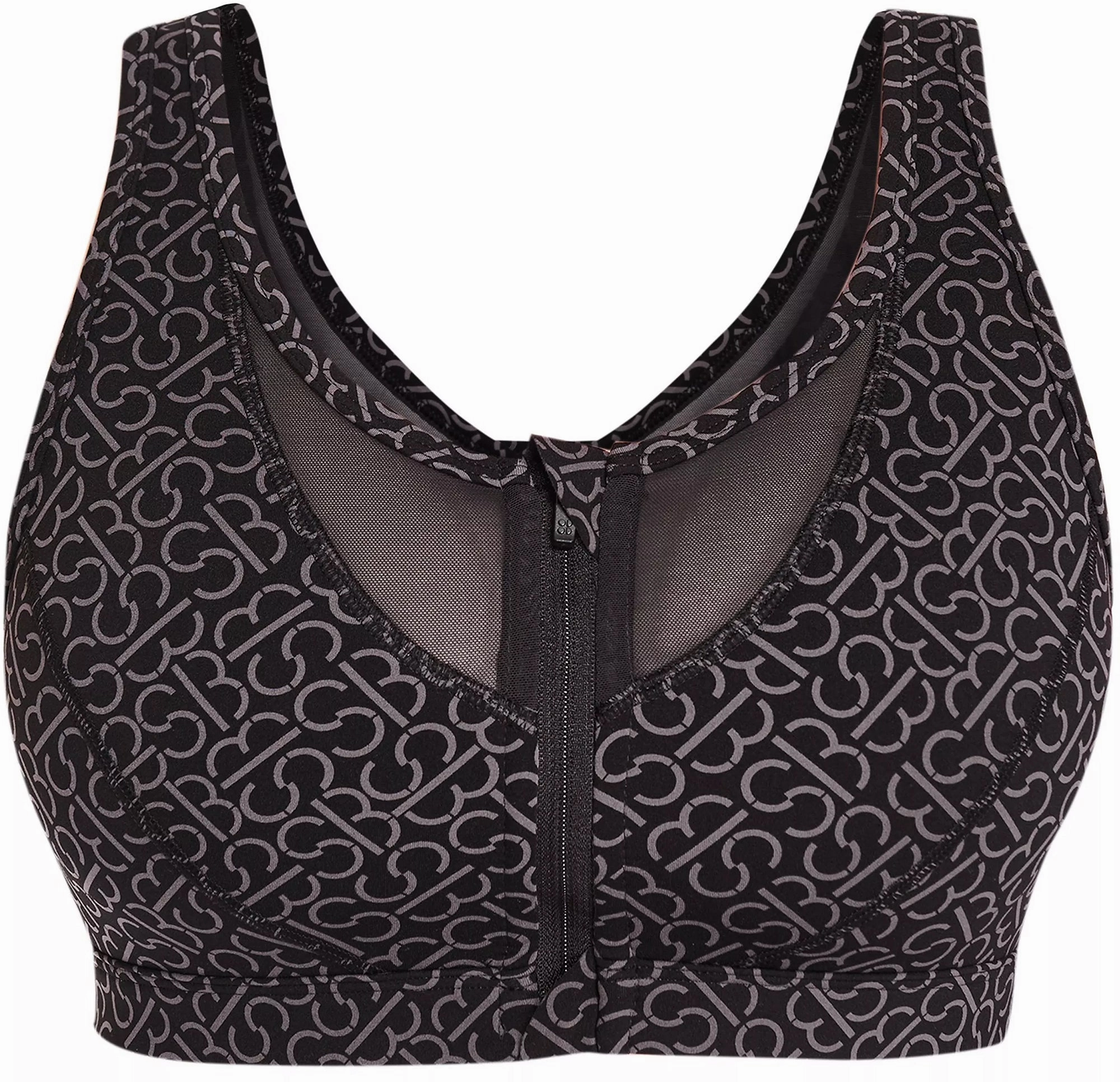 Sweaty Betty Power Icon Womens Sports Bra - Grey Scoop neck