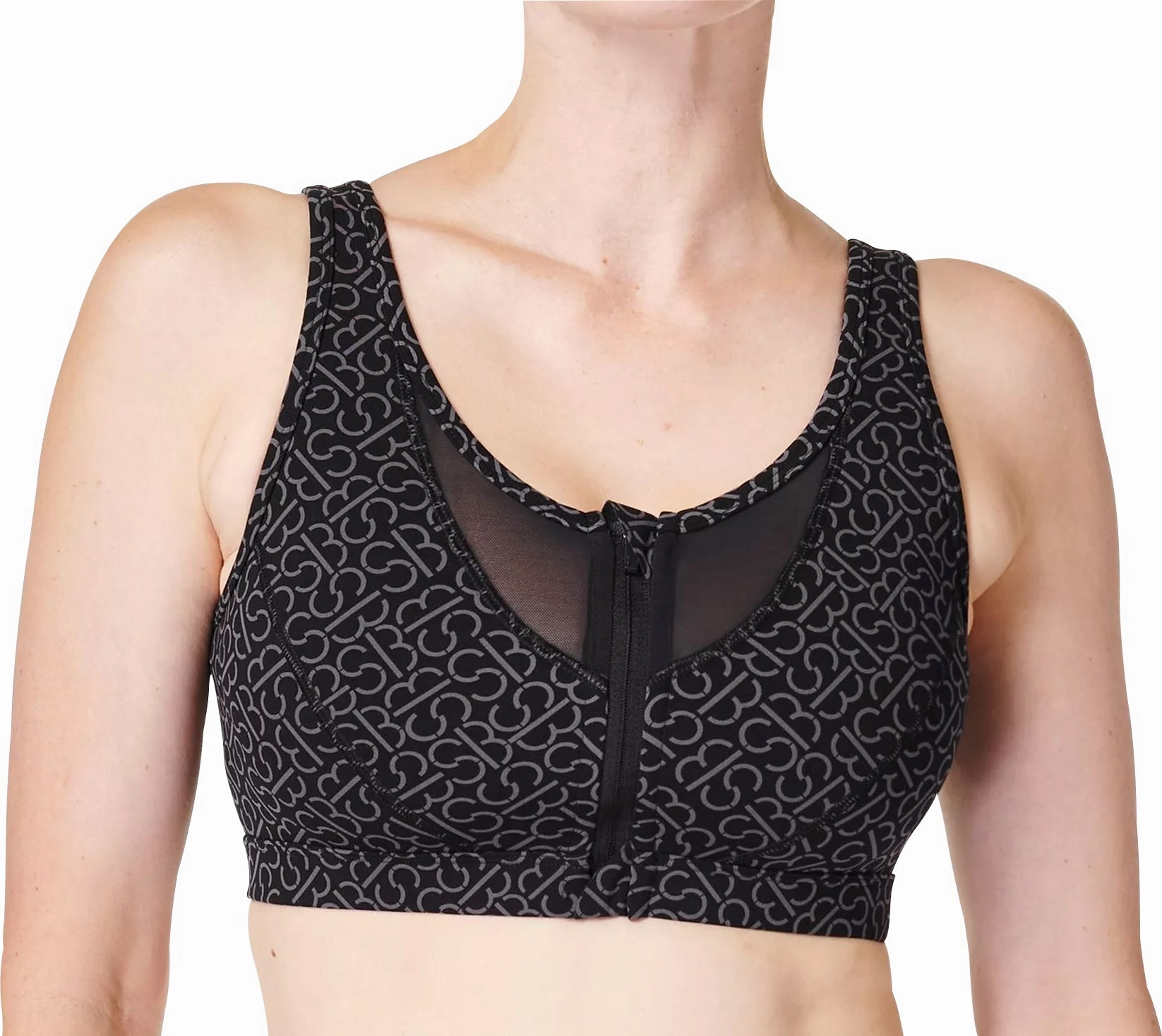 Lightweight Performance Material Cotton fabric Sweaty Betty Power Icon Womens Sports Bra - Grey