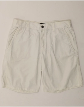 Rubberized Waistband CALVIN KLEIN Mens Denim Shorts W32 Medium White Cotton