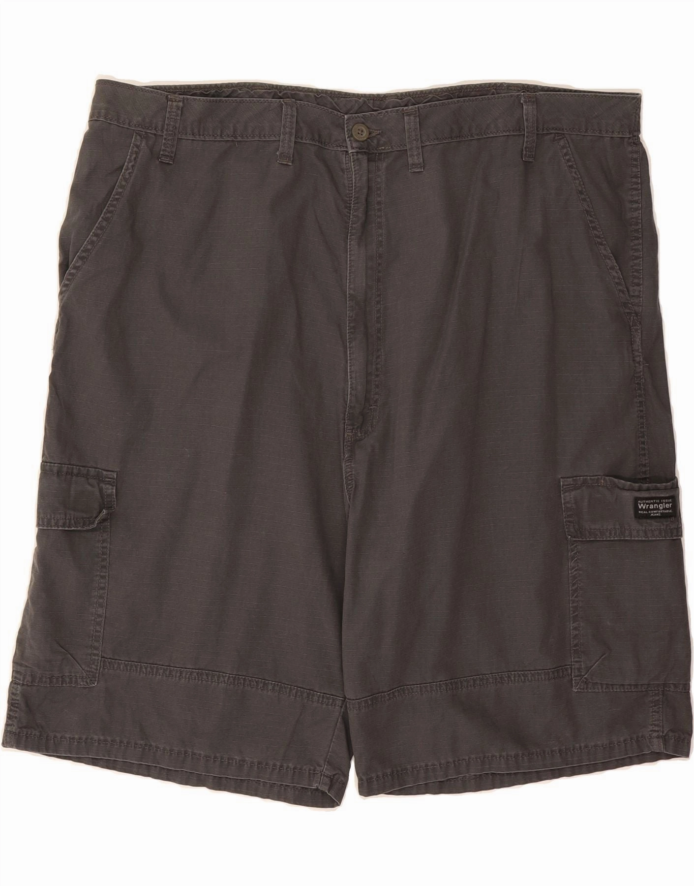 RecycledPolyester WRANGLER Mens Cargo Shorts W46 3XL Grey Cotton