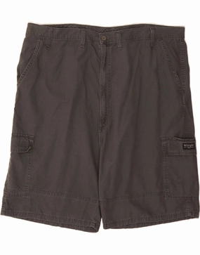RecycledPolyester WRANGLER Mens Cargo Shorts W46 3XL Grey Cotton