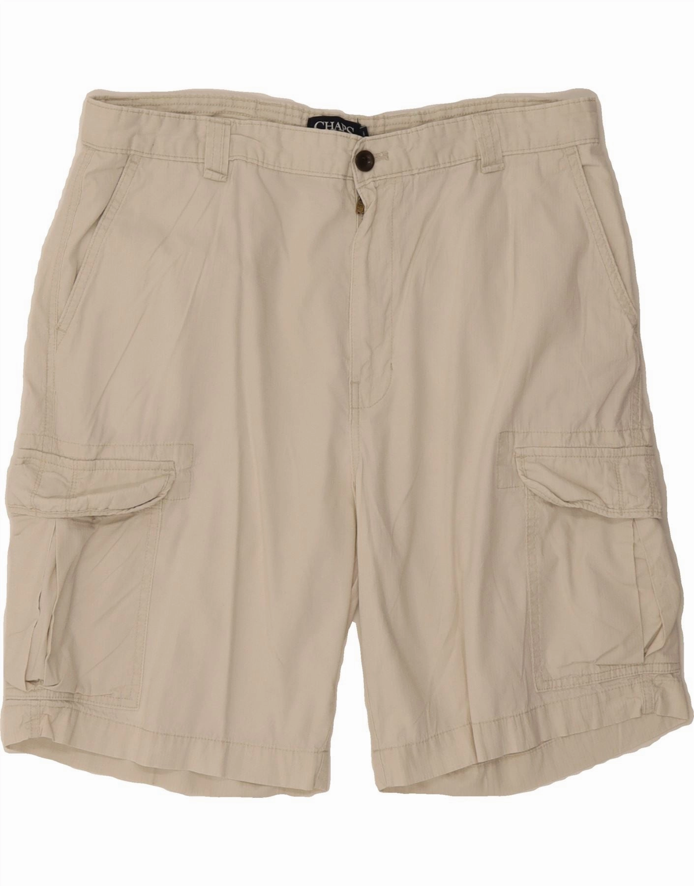 Playful Look CHAPS Mens Cargo Shorts W36 Large White Cotton