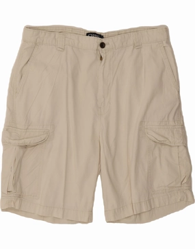 Playful Look CHAPS Mens Cargo Shorts W36 Large White Cotton
