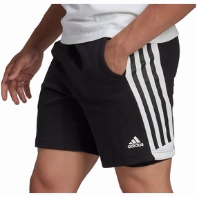 adidas Future Icons 3 Stripes Mens Training Shorts - Black Breathable mesh lining