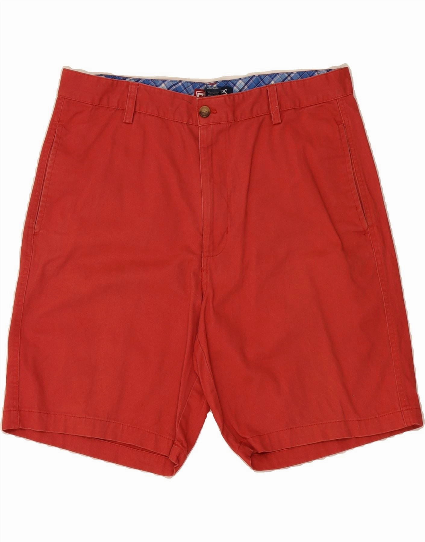 CHAPS Mens Chino Shorts W34 Large  Red Cotton Comfortable Cut Cool Vibe