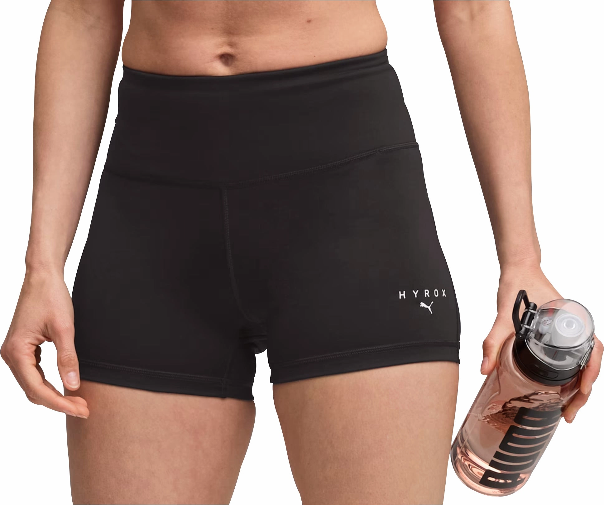 Puma X HYROX Essential Womens Short Training Tights - Black Extra Soft Dance Practice