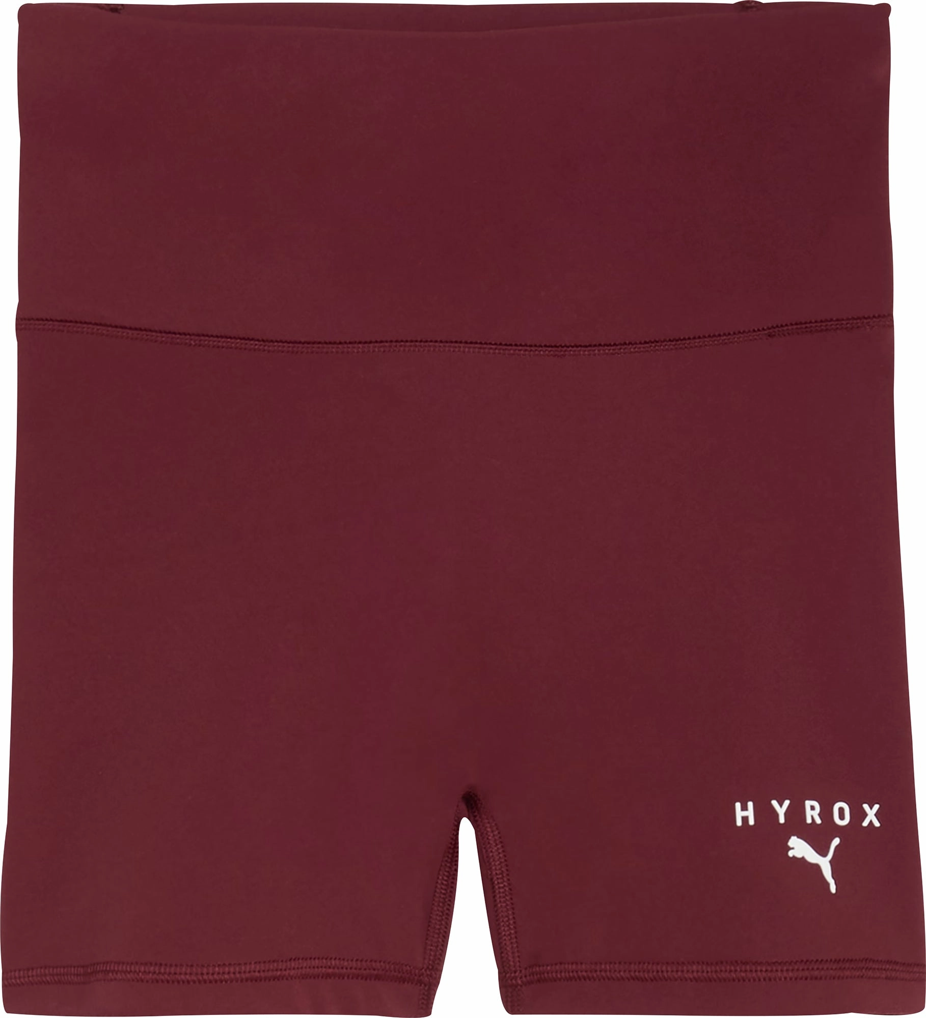 Puma X HYROX Shape Luxe 3 Inch Womens Short Training Tights - Red Flatlock Seams