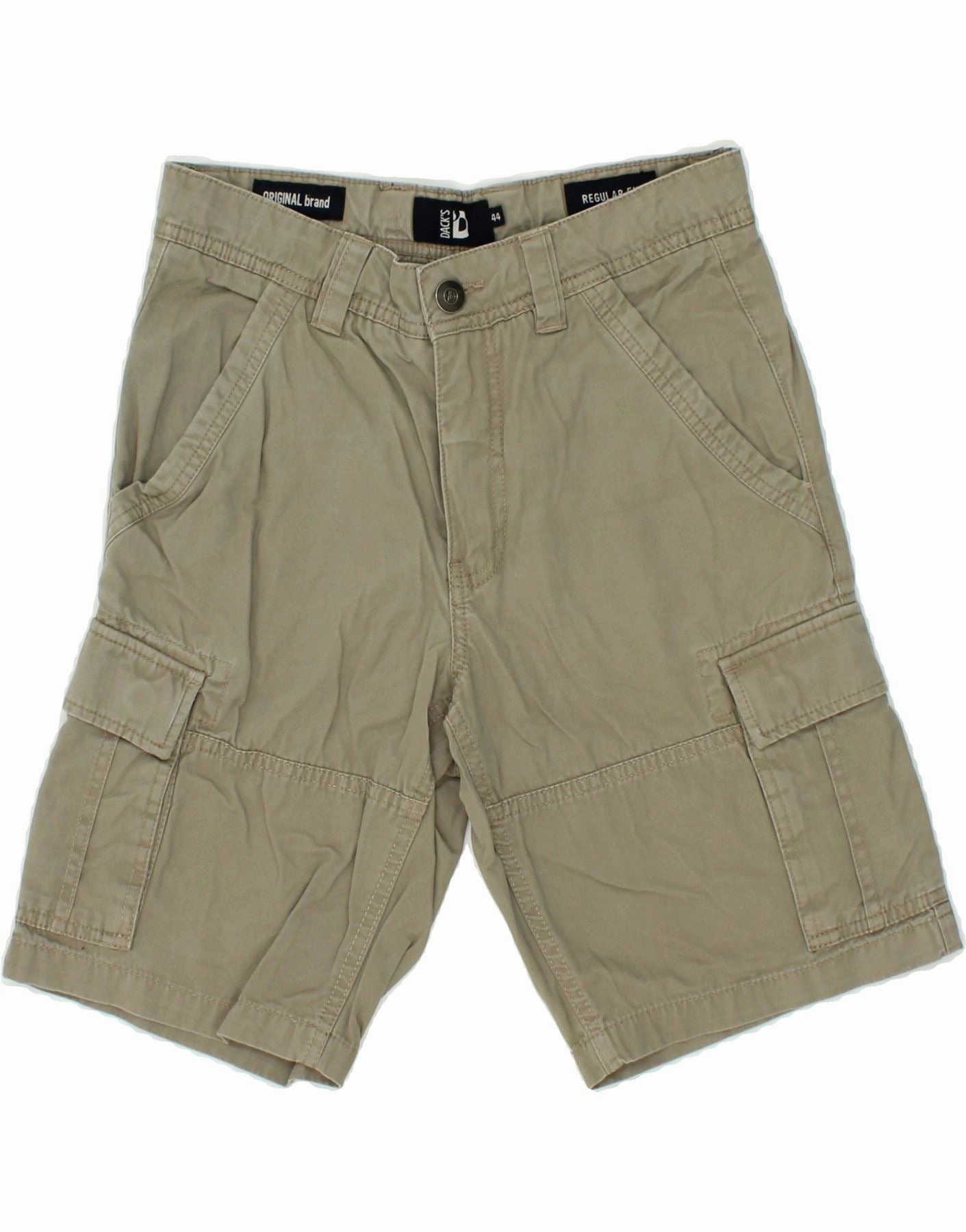 Fitness wear DACK'S Mens Cargo Shorts IT 44 XS W27 Khaki Cotton