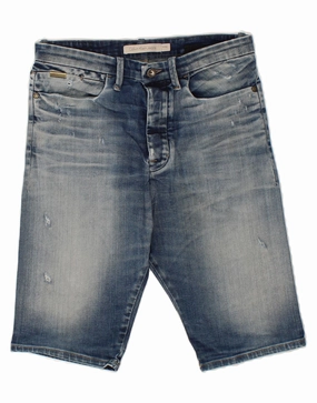 CALVIN KLEIN Mens Denim Bermuda Shorts W30 Medium Blue Cotton yoga clothes Warm Vibe