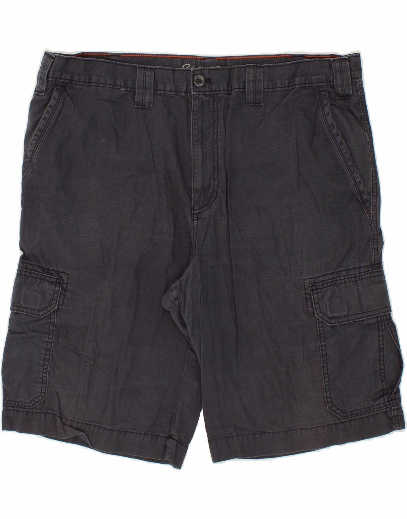 Airy Touch Casual Comfort EDDIE BAUER Mens Cargo Shorts W40 2XL Black Cotton