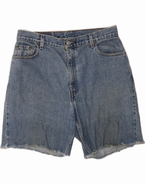 LEVI'S Mens 550 Denim Shorts W34 Large  Blue Light Flex Wear