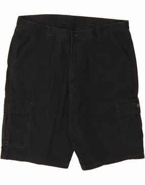 WRANGLER Mens Cargo Shorts W40 XL Black Cotton Sport Motion