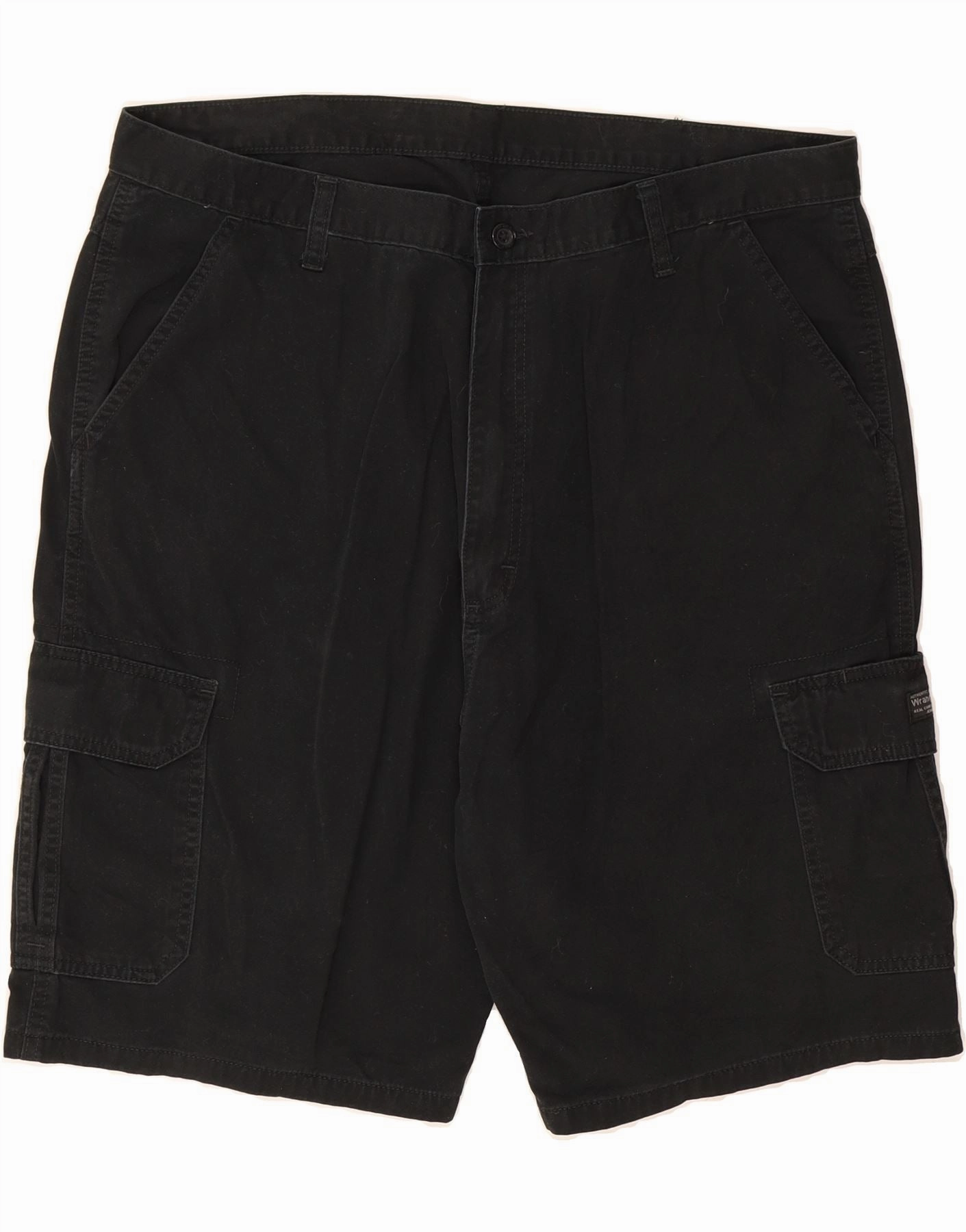 WRANGLER Mens Cargo Shorts W40 XL Black Cotton Sport Motion