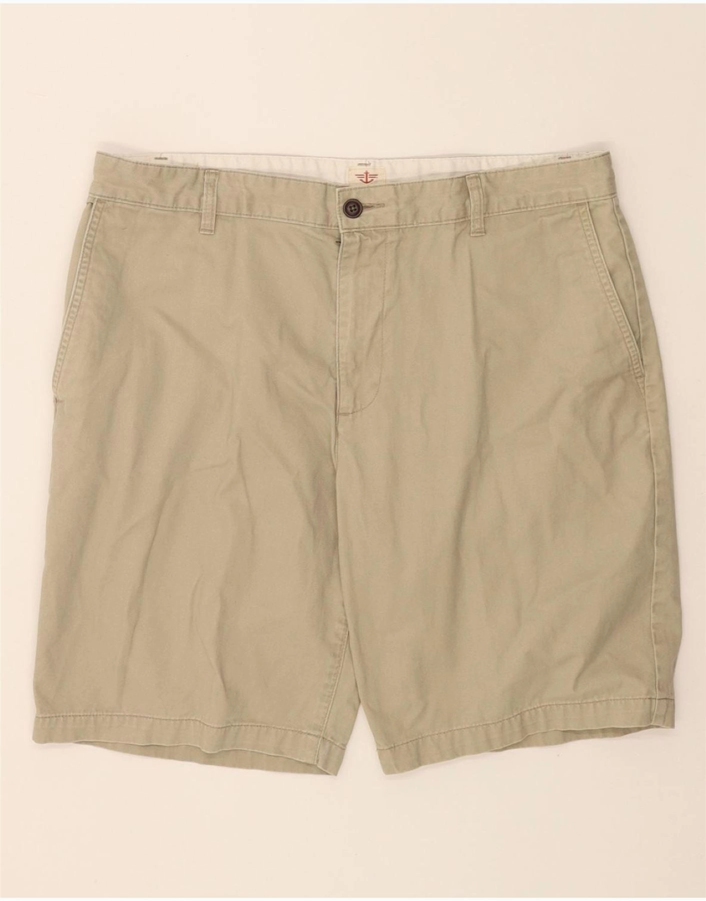 DOCKERS Mens Cargo Shorts W36 Large Beige Cotton Stylish Comfort