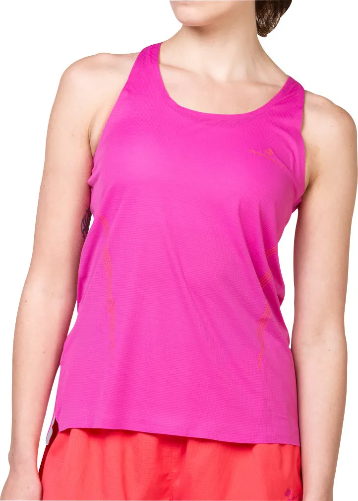 Ronhill Tech Race Womens Running Vest Tank Top - Pink Bold Look