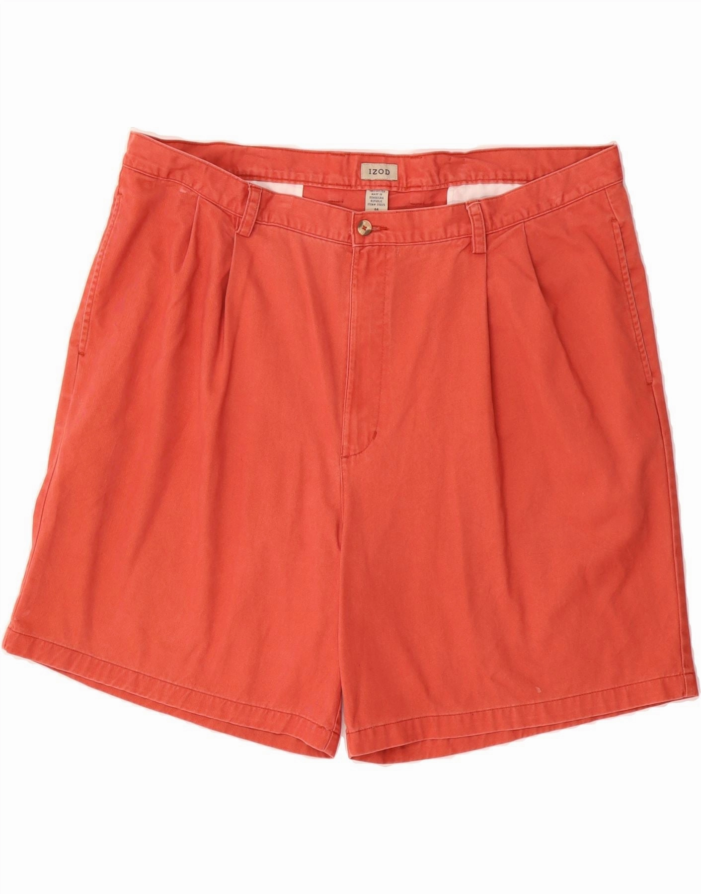 Unique Piece IZOD Mens Pegged Chino Shorts W44 2XL Red Cotton
