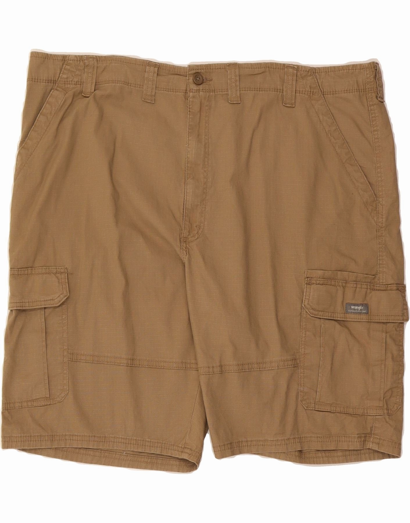 Chill Comfort Quick Wear WRANGLER Mens Relaxed Fit Cargo Shorts W46 3XL Brown Cotton