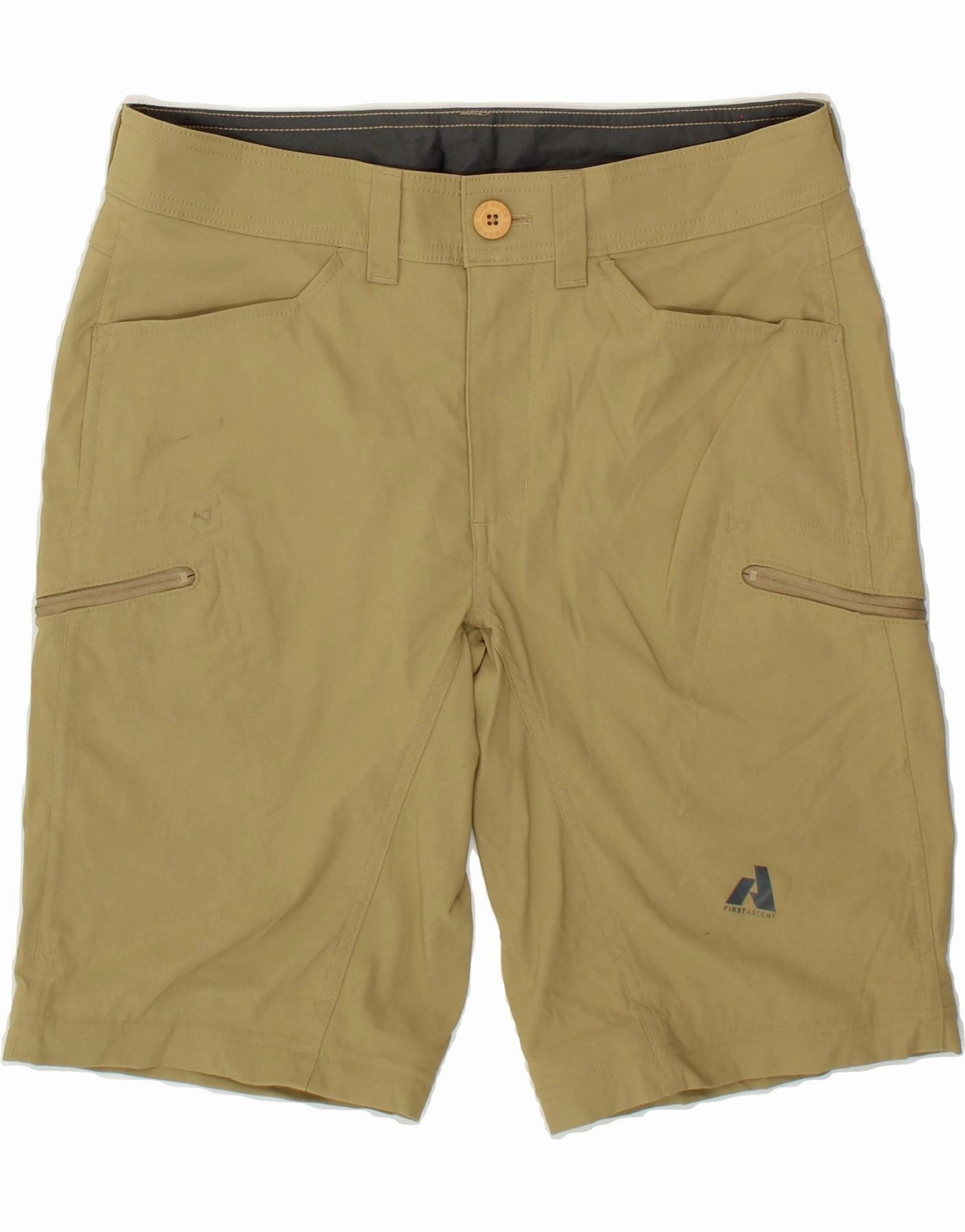 EDDIE BAUER Mens Cargo Shorts W30 Medium Beige Nylon Office Attire Daily Comfort