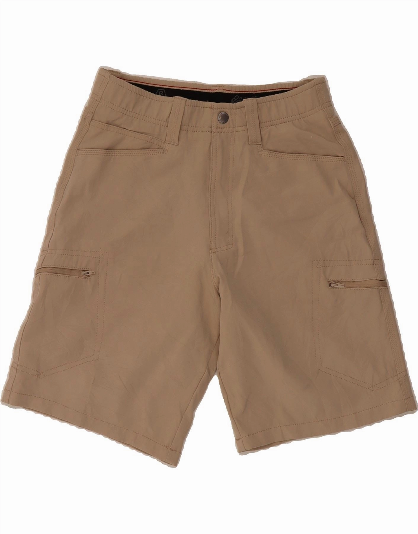 EDDIE BAUER Mens Cargo Shorts W32 Medium Beige Polyester Daily Wear Casual Stretch