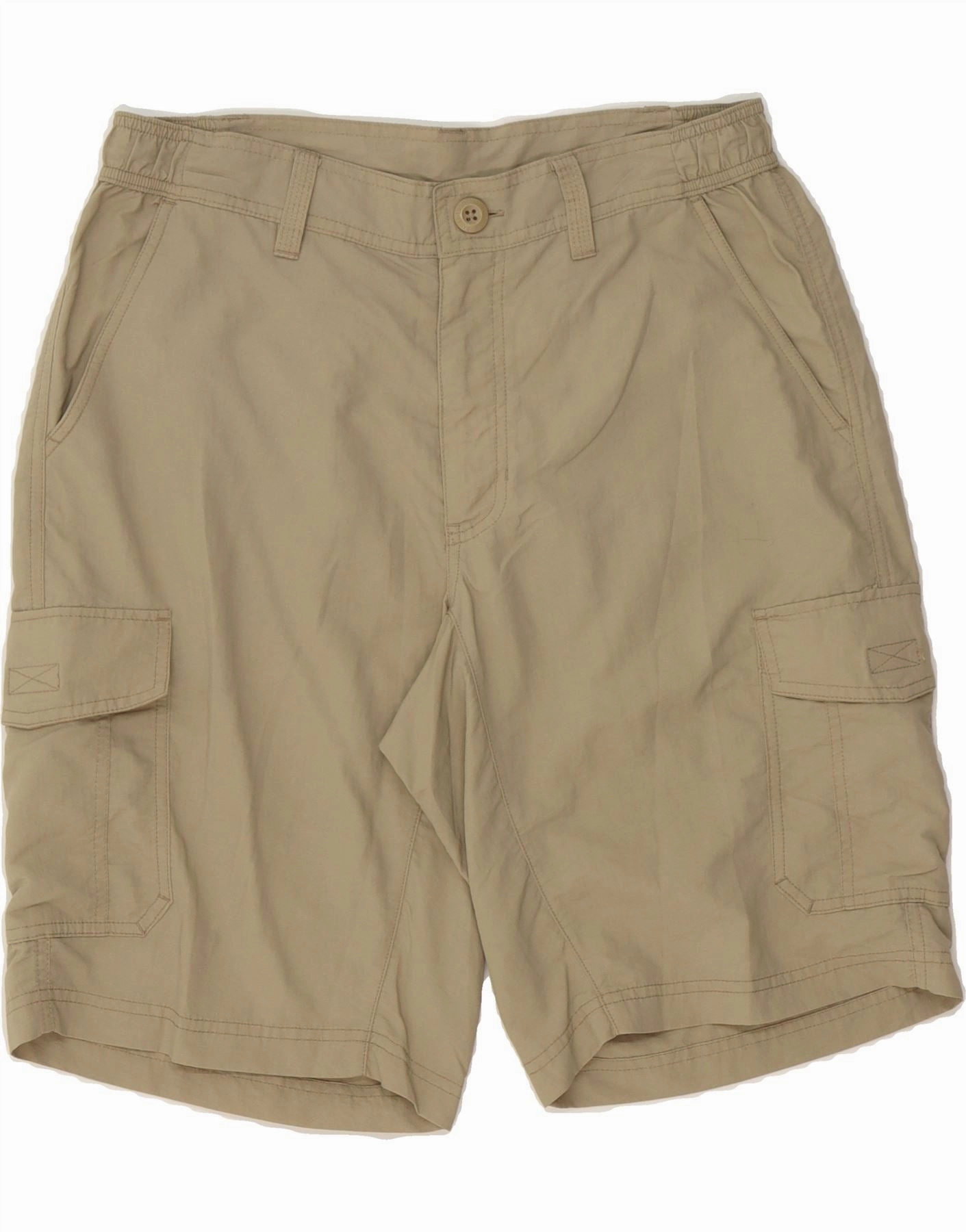 Airy Design EDDIE BAUER Mens Cargo Shorts  W33 Medium  Khaki Polyamide