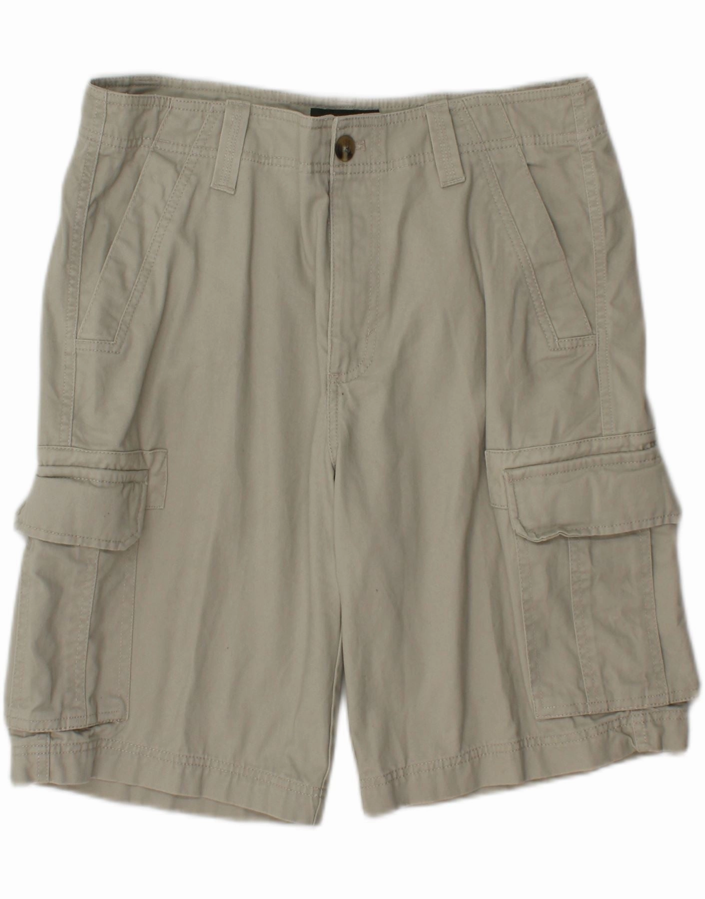 EDDIE BAUER Mens Cargo Shorts W34 Large Grey Cotton Run Ready