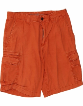 Casual Look EDDIE BAUER Mens Cargo Shorts W34 Large Red Cotton