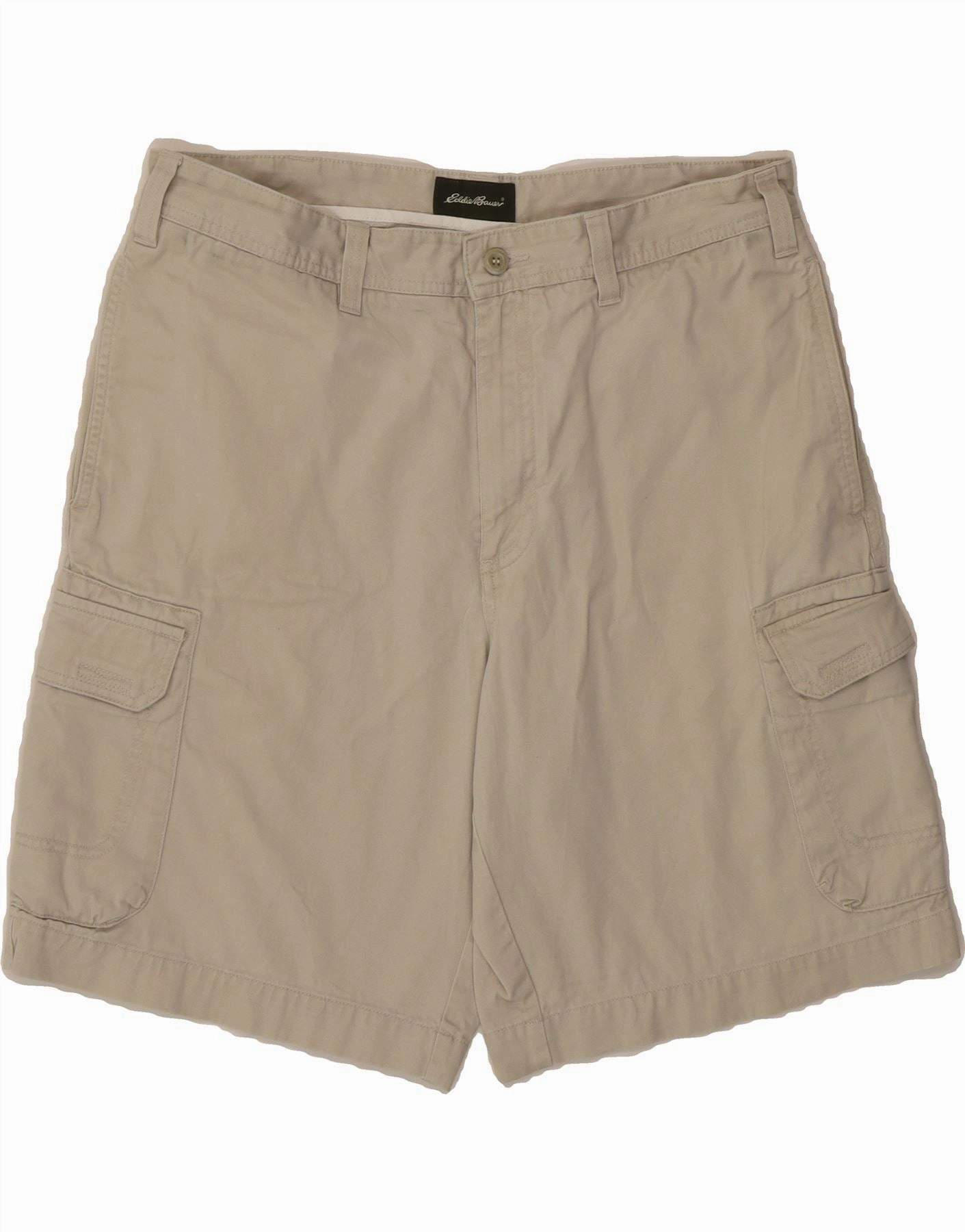 Baby shower gift EDDIE BAUER Mens Cargo Shorts W36 Large Beige Cotton
